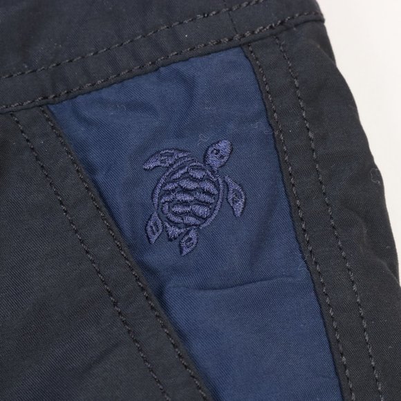 VILEBREQUIN BLACK BLUE ACCENT WOMEN’S SWIM SHORTS SMALL - Picture 3 of 9